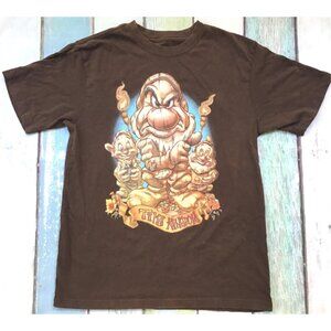 Disney Store Tiki Kingdom Studio Collection T-Shirt Adult Small Dwarf Room Luau